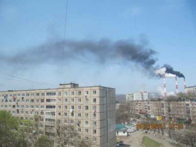 Причиной черного дыма стала растопка одного из котлов ТЭЦ 2 мазутом